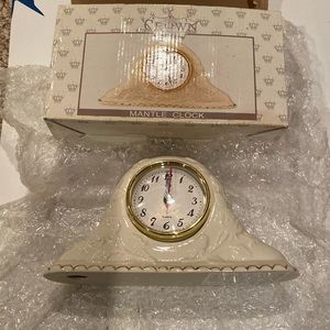 NIB & Vintage Mantle or Desktop Ceramic Clock